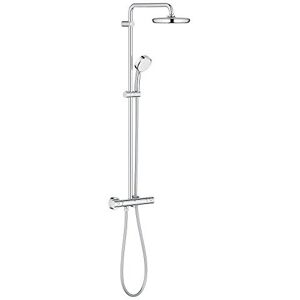 Grohe Tempesta Sistema 210 con Miscelatore Termostatico (soffione 210 mm, doccetta a 3 getti, termostatico, finitura StarLight), Cromo, Grohe Tempesta Sistema 210 con Miscelatore Termostatico (soffione 210 mm, doccetta a 3 getti, termostatico, finitura StarLight), Cromo,