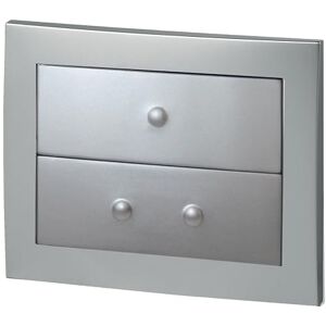 Wirquin 55719671 Piastra di controllo meccanica WC Egal doppia caccia per tutti i edifici supporti , cromato opaco Wirquin 55719671 Piastra di controllo meccanica WC Egal doppia caccia per tutti i edifici supporti , cromato opaco
