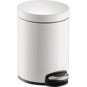 Helit Pattumiera in metallo, 5 l, bianco Helit Pattumiera in metallo, 5 l, bianco
