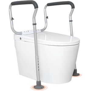 VEVOR Corrimano per WC di Sicurezza Maniglia Antiscivolo da Bagno Regolabile in Larghezza Altezza con Braccioli in Lega di Alluminio, Maniglia Carico max. 136kg Piedini a Ventosa da Pavimento Toilette VEVOR Corrimano per WC di Sicurezza Maniglia Antiscivolo da Bagno Regolabile in Larghezza Altezza con Braccioli in Lega di Alluminio, Maniglia Carico max. 136kg Piedini a Ventosa da Pavimento Toilette