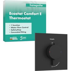 Hansgrohe Ecostat Comfort E Termostato - Sicurezza bambini - 25,4 l/min - Nero Hansgrohe Ecostat Comfort E Termostato - Sicurezza bambini - 25,4 l/min - Nero