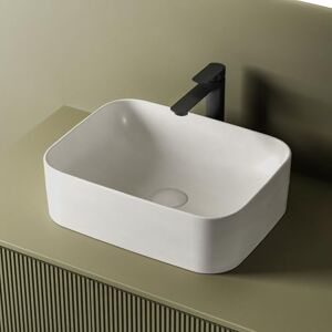 EMKE Lavabo da appoggio rettangolare 61,0 × 38,0 × 15,0 cm – Lavabo in ceramica per WC ospiti e bagno – Senza foro per rubinetto e troppopieno, antigraffio e facile da pulire, bianco opaco EMKE Lavabo da appoggio rettangolare 61,0 × 38,0 × 15,0 cm – Lavabo in ceramica per WC ospiti e bagno – Senza foro per rubinetto e troppopieno, antigraffio e facile da pulire, bianco opaco