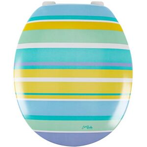 Spirella W.C. Stripe (Coperchio a Righe Giallo/Blu 1200609, Bianco, Standard Spirella W.C. Stripe (Coperchio a Righe Giallo/Blu 1200609, Bianco, Standard