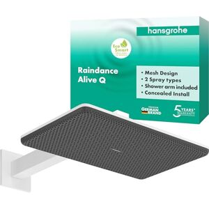 Hansgrohe Marchio Raindance Alive Q Testa della Doccia - Corpo Intero, EcoSmart, Bianco Opaco Hansgrohe Marchio Raindance Alive Q Testa della Doccia - Corpo Intero, EcoSmart, Bianco Opaco