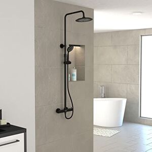 AURLANE Colonna doccia termostatica MOLLY BLACK 133x28x52 AURLANE Colonna doccia termostatica MOLLY BLACK 133x28x52