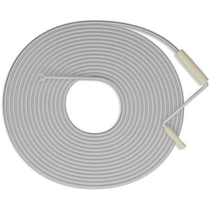 Relaxdays Sonda Sturatubi, 15 m, Spirale Sturalavandini Meccanica, Sondino per WC, Doccia, Vasca, in Acciaio, Argento Relaxdays Sonda Sturatubi, 15 m, Spirale Sturalavandini Meccanica, Sondino per WC, Doccia, Vasca, in Acciaio, Argento
