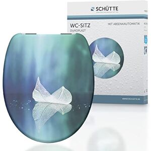 SCHÜTTE Sedile Duroplast Fallen Leaf con abbassamento Automatico, Adatto per Tutti i Comuni WC con Portata Massima di 150 kg, Motivo Foglia, SCHÜTTE Sedile Duroplast Fallen Leaf con abbassamento Automatico, Adatto per Tutti i Comuni WC con Portata Massima di 150 kg, Motivo Foglia,