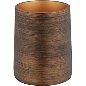Wenko Bicchiere portaspazzolini Palena per conservare strumenti per l’igiene dentale o accessori cosmetici in plastica poliresina di qualità dal design elegante, (L/PxA): Ø 8,5x10,8cm, bronzo Wenko Bicchiere portaspazzolini Palena per conservare strumenti per l’igiene dentale o accessori cosmetici in plastica poliresina di qualità dal design elegante, (L/PxA): Ø 8,5x10,8cm, bronzo