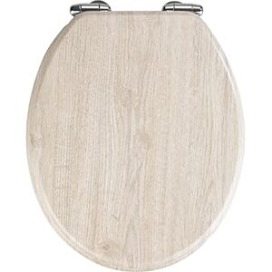 Wenko Sedile WC Quercia grigio chiusura ammortizzata, MDF, 35.5 x 42 cm, Grigio Wenko Sedile WC Quercia grigio chiusura ammortizzata, MDF, 35.5 x 42 cm, Grigio