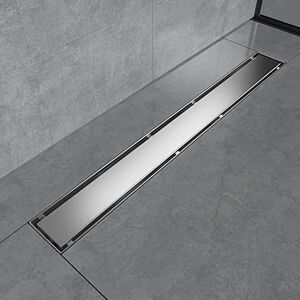 EMKE Canalina per doccia in acciaio inox, 60 cm, sifone con filtro antiodore, scarico per capelli, 2 – 1, design a fila laterale, scarico doccia, scarico doccia per bagno EMKE Canalina per doccia in acciaio inox, 60 cm, sifone con filtro antiodore, scarico per capelli, 2 – 1, design a fila laterale, scarico doccia, scarico doccia per bagno