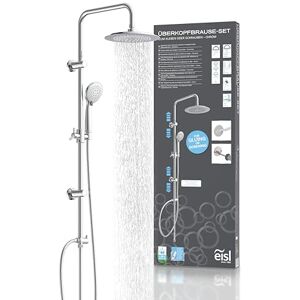 EISL Set doccia con doccetta a pioggia, senza foratura, sistema doccia senza rubinetto, con doccetta a 3 tipi di getto, cromato EISL Set doccia con doccetta a pioggia, senza foratura, sistema doccia senza rubinetto, con doccetta a 3 tipi di getto, cromato