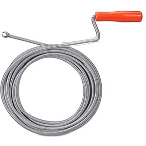 Relaxdays Bobina di pulizia dello scarico con artiglio, pulizia meccanica dei tubi, WC, doccia, lavello, acciaio, 9 mm x 10 m, argento Relaxdays Bobina di pulizia dello scarico con artiglio, pulizia meccanica dei tubi, WC, doccia, lavello, acciaio, 9 mm x 10 m, argento