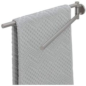 TIGER Noon Portasciugamani a 2 Bracci, Acciaio Inox Spazzolato TIGER Noon Portasciugamani a 2 Bracci, Acciaio Inox Spazzolato