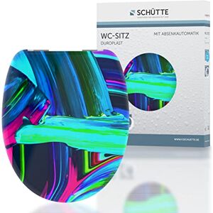 SCHÜTTE Sedile WC Neon Paint con abbassamento automatico, copriwater adatto per tutti i WC in commercio, copriwater (carico massimo 150 kg), colorato SCHÜTTE Sedile WC Neon Paint con abbassamento automatico, copriwater adatto per tutti i WC in commercio, copriwater (carico massimo 150 kg), colorato