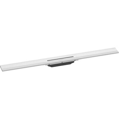 Hansgrohe RainDrain Flex set di canalina doccia accorciabile, canale di drenaggio 900 mm, scarico a pavimento per montaggio filo muro, bianco opaco Hansgrohe RainDrain Flex set di canalina doccia accorciabile, canale di drenaggio 900 mm, scarico a pavimento per montaggio filo muro, bianco opaco