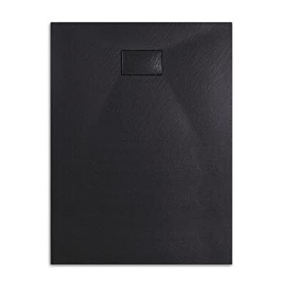 EMKE Piatto doccia 120 x 90 cm antiscivolo SMC piatto doccia piatto doccia 90 mm scarico ritagliabile piatti doccia rettangolari nero EMKE Piatto doccia 120 x 90 cm antiscivolo SMC piatto doccia piatto doccia 90 mm scarico ritagliabile piatti doccia rettangolari nero