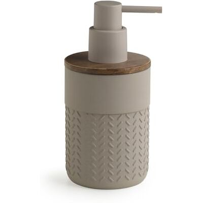Gedy Thea Dispenser Sapone Bagno Grigio e Naturale scuro in Resina e Bambù Dosatore di Sapone Bagno con Corpo in Resina Grigia, Piattello in Bambù Naturale scuro e Pompetta in ABS. Capacitè 200 ml. Gedy Thea Dispenser Sapone Bagno Grigio e Naturale scuro in Resina e Bambù Dosatore di Sapone Bagno con Corpo in Resina Grigia, Piattello in Bambù Naturale scuro e Pompetta in ABS. Capacitè 200 ml.