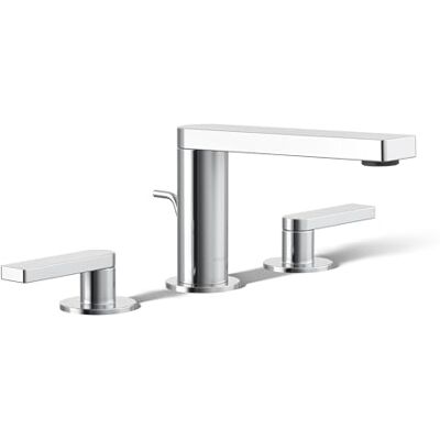 Kohler K- Rubinetto per lavabo da bagno, con maniglie a leva, Metallo, Polished Chrome, 1 Kohler K- Rubinetto per lavabo da bagno, con maniglie a leva, Metallo, Polished Chrome, 1