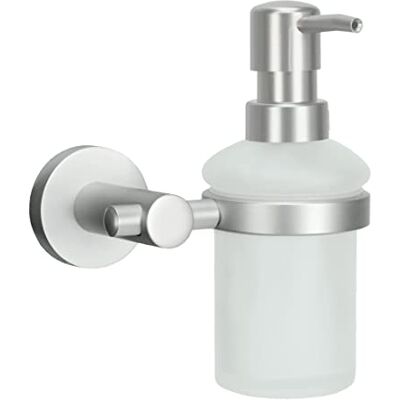 Kleine Wolke Dispenser di sapone a parete, vetro di alluminio, latteo, länge 15,1 x Breite 9,2 x Höhe 16,1 cm Kleine Wolke Dispenser di sapone a parete, vetro di alluminio, latteo, länge 15,1 x Breite 9,2 x Höhe 16,1 cm