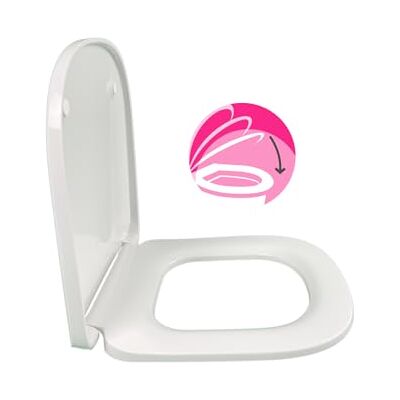 JACOB DELAFON E33137-00 Sedile WC - Bianco - Chiusura Progressiva - Rimovibile JACOB DELAFON E33137-00 Sedile WC - Bianco - Chiusura Progressiva - Rimovibile