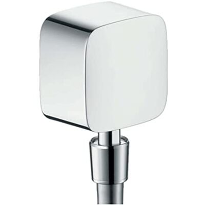 Hansgrohe FixFit Uscita a muro con valvola antiriflusso e giunto snodato, cromo, Hansgrohe FixFit Uscita a muro con valvola antiriflusso e giunto snodato, cromo,