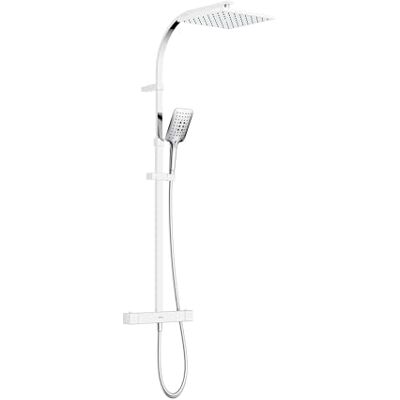 Bristan Qubo Miscelatore termostatico per doccia con tecnologia Safe Touch e due uscite, finitura cromata Bristan Qubo Miscelatore termostatico per doccia con tecnologia Safe Touch e due uscite, finitura cromata