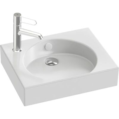 Jacob delafon Lavabo in ceramica Misura 45 x 36 cm Foro per rubinetteria a sinistra Facile pulizia ORG Jacob delafon Lavabo in ceramica Misura 45 x 36 cm Foro per rubinetteria a sinistra Facile pulizia ORG