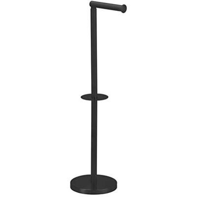 MSV Portarotolo da Terra Finitura Nero Opaco 15 x 60 x 15 cm Design Moderno Facile Installazione Elegante Accessorio da Bagno MSV Portarotolo da Terra Finitura Nero Opaco 15 x 60 x 15 cm Design Moderno Facile Installazione Elegante Accessorio da Bagno