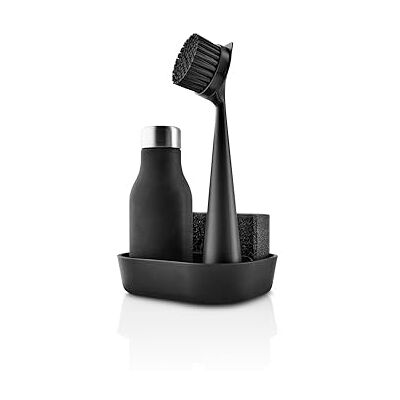 EVA SOLO Set per lavare i piatti Portasapone, dispenser di sapone liquido, spazzola per piatti e spugna Accessori per lavare i piatti Nero EVA SOLO Set per lavare i piatti Portasapone, dispenser di sapone liquido, spazzola per piatti e spugna Accessori per lavare i piatti Nero