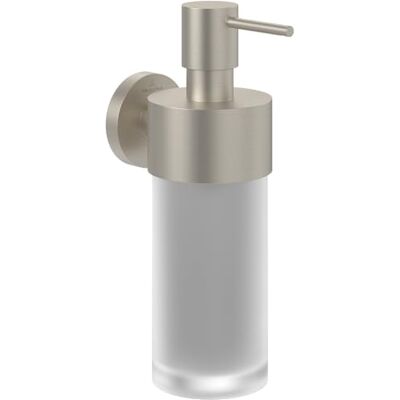 Villeroy & Boch Elements Dispenser di sapone tender, dosatore per sapone da bagno a parete, dispenser per sapone in vetro satinato con supporto in zinco, capacità 230 ml, nichel spazzolato opaco Villeroy & Boch Elements Dispenser di sapone tender, dosatore per sapone da bagno a parete, dispenser per sapone in vetro satinato con supporto in zinco, capacità 230 ml, nichel spazzolato opaco
