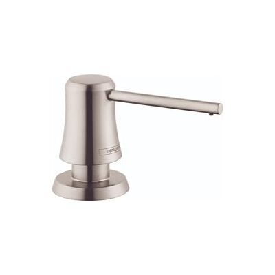 Hansgrohe Dispenser per sapone da bagno e cucina, 3 pollici, transizionale in acciaio inox ottico, Hansgrohe Dispenser per sapone da bagno e cucina, 3 pollici, transizionale in acciaio inox ottico,
