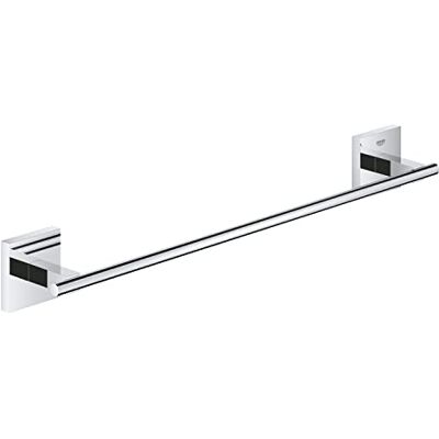 Grohe QUICKFIX Start Cube, Porta asciugamani, Installazione con vite o con colla, Cromo, 450mm, Grohe QUICKFIX Start Cube, Porta asciugamani, Installazione con vite o con colla, Cromo, 450mm,