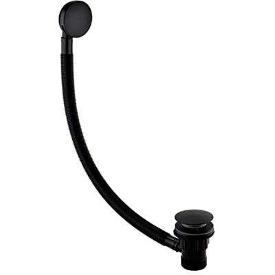 Bristan Scarico rotondo per vasca da bagno, con scanalatura, colore: Nero Bristan Scarico rotondo per vasca da bagno, con scanalatura, colore: Nero