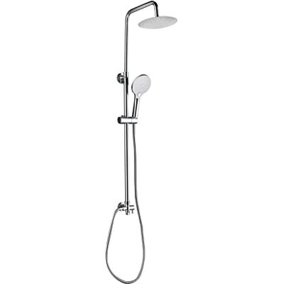 MARWELL Bayala Sistema doccia rotondo con doccia a pioggia, diametro 20 cm, con corrimano regolabile, 3 tipi di getto MARWELL Bayala Sistema doccia rotondo con doccia a pioggia, diametro 20 cm, con corrimano regolabile, 3 tipi di getto