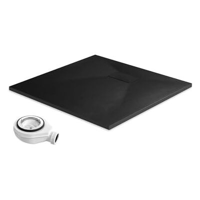 EMKE Piatto doccia con sifone 90 x 90 cm antiscivolo SMC piatto doccia piatto altezza 2,6 cm piatti doccia con copertura ritagliabile e scarico 90 mm nero EMKE Piatto doccia con sifone 90 x 90 cm antiscivolo SMC piatto doccia piatto altezza 2,6 cm piatti doccia con copertura ritagliabile e scarico 90 mm nero