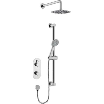 Bristan Molida Miscelatore termostatico per doccia con tecnologia Safe Touch e due uscite, finitura cromata Bristan Molida Miscelatore termostatico per doccia con tecnologia Safe Touch e due uscite, finitura cromata