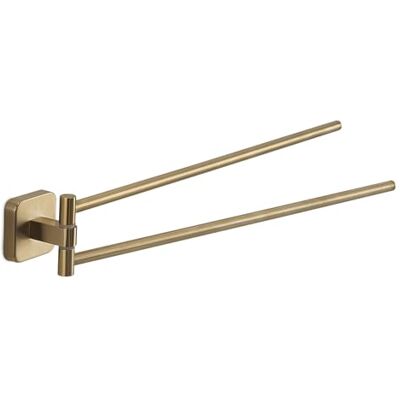 Gedy - Portasalviette Doppio Oro Opaco - Acciaio Inox - Montaggio a parete - Garanzia 10 Anni - Portasalviette Gedy - Portasalviette Doppio Oro Opaco - Acciaio Inox - Montaggio a parete - Garanzia 10 Anni - Portasalviette