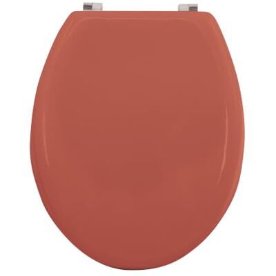 Sedile WC MSV Cléo - MDF Terracotta - Cerniere in acciaio inox Sedile WC MSV Cléo - MDF Terracotta - Cerniere in acciaio inox