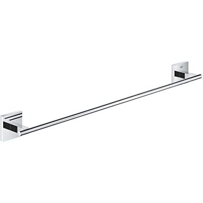 Grohe QUICKFIX Start Cube, Porta asciugamani, Installazione a vite o con colla, Cromo, 600mm, Grohe QUICKFIX Start Cube, Porta asciugamani, Installazione a vite o con colla, Cromo, 600mm,