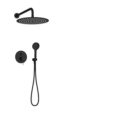 Jacob delafon Set Rubinetteria Doccia Incassata Termostatica METRO Kit Tutto in Uno Testa Rotonda 30 cm, Doccetta 3 getti Finitura Nero Opaco Jacob delafon Set Rubinetteria Doccia Incassata Termostatica METRO Kit Tutto in Uno Testa Rotonda 30 cm, Doccetta 3 getti Finitura Nero Opaco