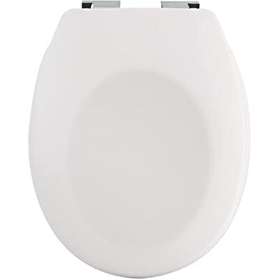 Spirella Sedile WC Rigido Termico Neela Cerniere in ABS Cromato, Coperchio WC con Freno anticaduta, Chiusura rallentata 44 x 37 x 3 cm Bianco Opaco Spirella Sedile WC Rigido Termico Neela Cerniere in ABS Cromato, Coperchio WC con Freno anticaduta, Chiusura rallentata 44 x 37 x 3 cm Bianco Opaco