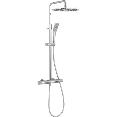 Jacob delafon Colonna doccia Termostatica Opera Testa Rotonda 30 cm, Doccetta quadrata, Regolatore di flusso, Risparmio di acqua Cromer Jacob delafon Colonna doccia Termostatica Opera Testa Rotonda 30 cm, Doccetta quadrata, Regolatore di flusso, Risparmio di acqua Cromer