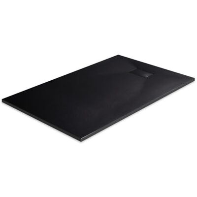 EMKE Piatto doccia 140 x 90 cm, superficie antiscivolo, piatto doccia SMC, effetto pietra, 90 mm, piatto doccia angolare, colore nero EMKE Piatto doccia 140 x 90 cm, superficie antiscivolo, piatto doccia SMC, effetto pietra, 90 mm, piatto doccia angolare, colore nero