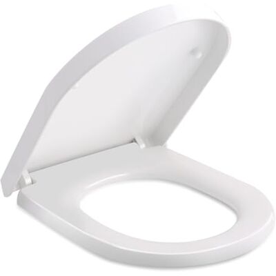 COOCHEER Tavoletta WC, Copriwater Universali D Forma, Sedile WC con Chiusura Ammortizzata e Sgancio Rapido, Plastica Antibatterica Facile da Pulire, Bianco (45 x 36,1 x 5,3 cm) COOCHEER Tavoletta WC, Copriwater Universali D Forma, Sedile WC con Chiusura Ammortizzata e Sgancio Rapido, Plastica Antibatterica Facile da Pulire, Bianco (45 x 36,1 x 5,3 cm)