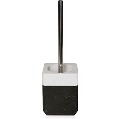 Möve Black & White Scopino per WC in marmo/metallo, colore: nero/neve Möve Black & White Scopino per WC in marmo/metallo, colore: nero/neve