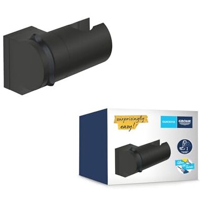 Grohe Vitalio Universal Supporto a parete per Doccino Doccia, nero opaco, Grohe Vitalio Universal Supporto a parete per Doccino Doccia, nero opaco,