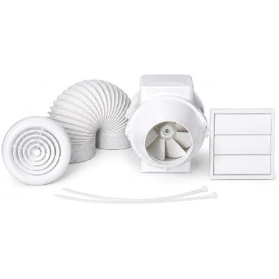 Airflow Aventa 125T Kit Doccia - Ventilazione Remota Airflow Aventa 125T Kit Doccia - Ventilazione Remota