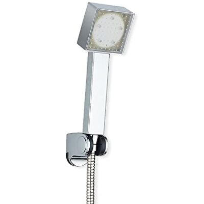 DP Griferia DP Bath Soffione Doccia LED RY-L026+ Supporto RY-P012 + Flessibile RY-S001, Argento DP Griferia DP Bath Soffione Doccia LED RY-L026+ Supporto RY-P012 + Flessibile RY-S001, Argento