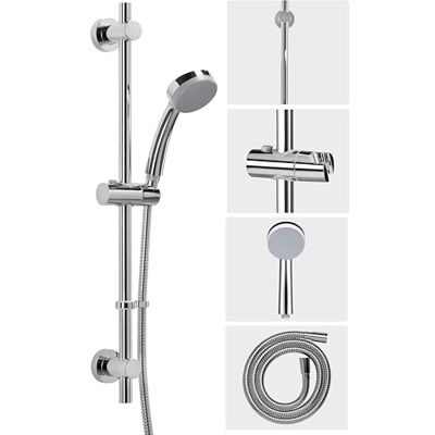 Croydex Presion Set soffione doccia cromato e tubo flessibile con saliscendi Flexi Fix, doccetta per aumentare la pressione, piastra frontale rimovibile per una facile pulizia, ideale per sistemi a Croydex Presion Set soffione doccia cromato e tubo flessibile con saliscendi Flexi Fix, doccetta per aumentare la pressione, piastra frontale rimovibile per una facile pulizia, ideale per sistemi a