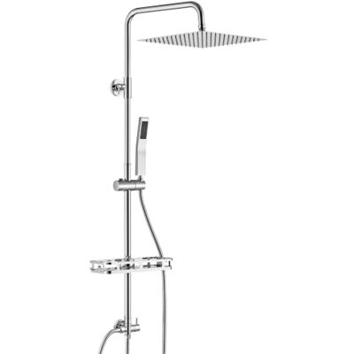 Auralum Colonna Doccia senza Miscelatore, Colonna Doccia Acciaio Inox con Mensola Doccia, Soffione Doccia 30cmx30cm e Saliscendi Doccia Altezza Regolabile 72-110cm, Asta Doccia con Soffione e Doccetta Auralum Colonna Doccia senza Miscelatore, Colonna Doccia Acciaio Inox con Mensola Doccia, Soffione Doccia 30cmx30cm e Saliscendi Doccia Altezza Regolabile 72-110cm, Asta Doccia con Soffione e Doccetta